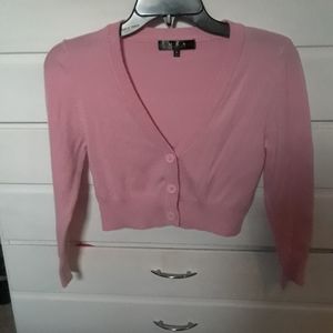 Lot of two, one red blouse,one pink sweater